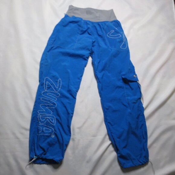 ZUMBA womens PANT royal blue JOGGER cargo PULL-ON lightweight SIZE L - Picture 1 of 11